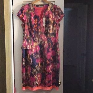 Tahari sz16 peplum waisted dress